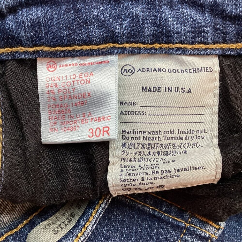 Adriano Goldschmied Womens 30R Stilt Cigarette Jeans  Dark Wash Denim - Picture 11 of 12